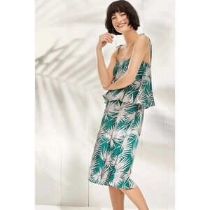 HD in Paris Green Palm Print Mini Dress